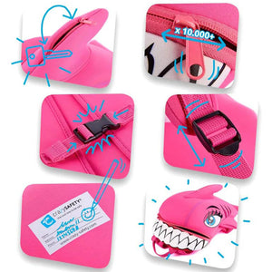 Crazy Safety Shark Children Backpack - Pink