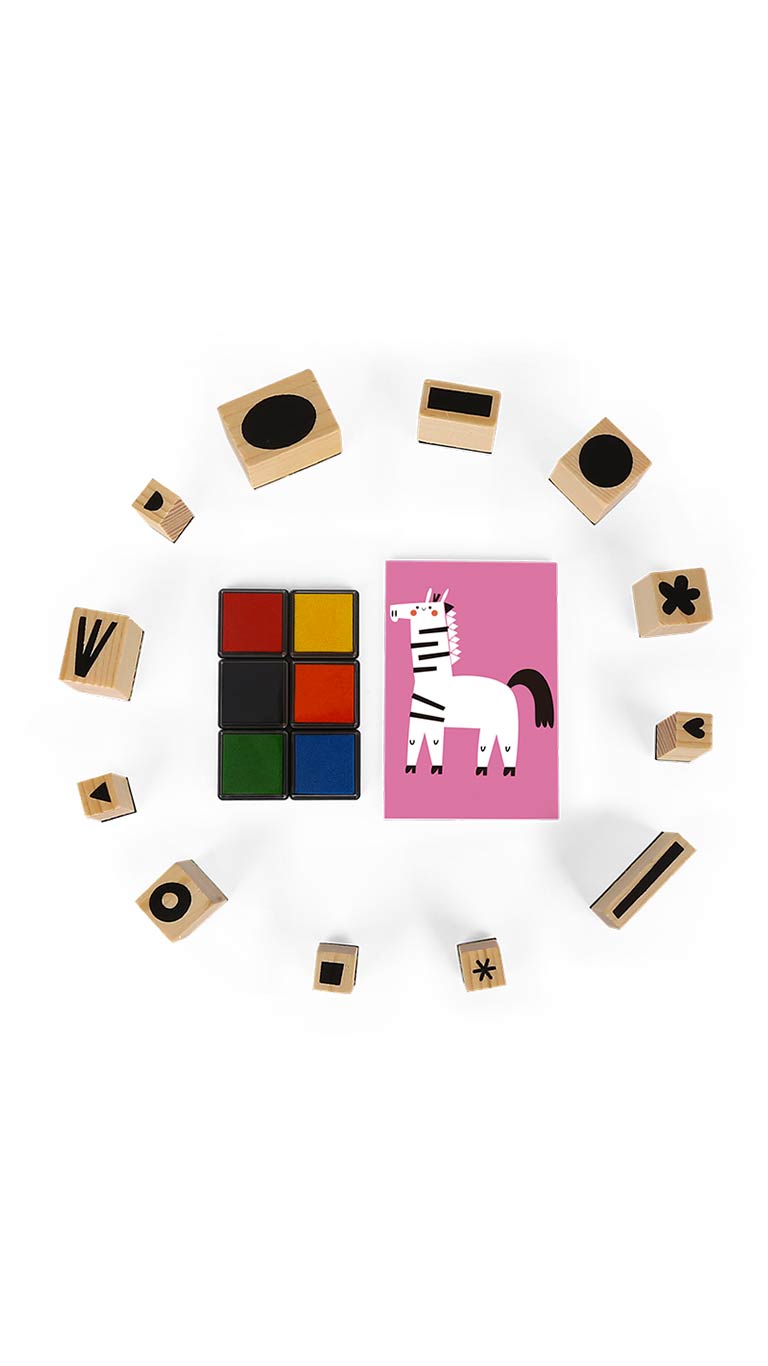 Belo Shops Stamp Paint Art Set 3-in-1 (3y+) - 19 Pcs