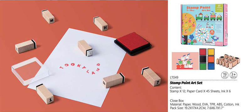 Belo Shops Stamp Paint Art Set 3-in-1 (3y+) - 19 Pcs