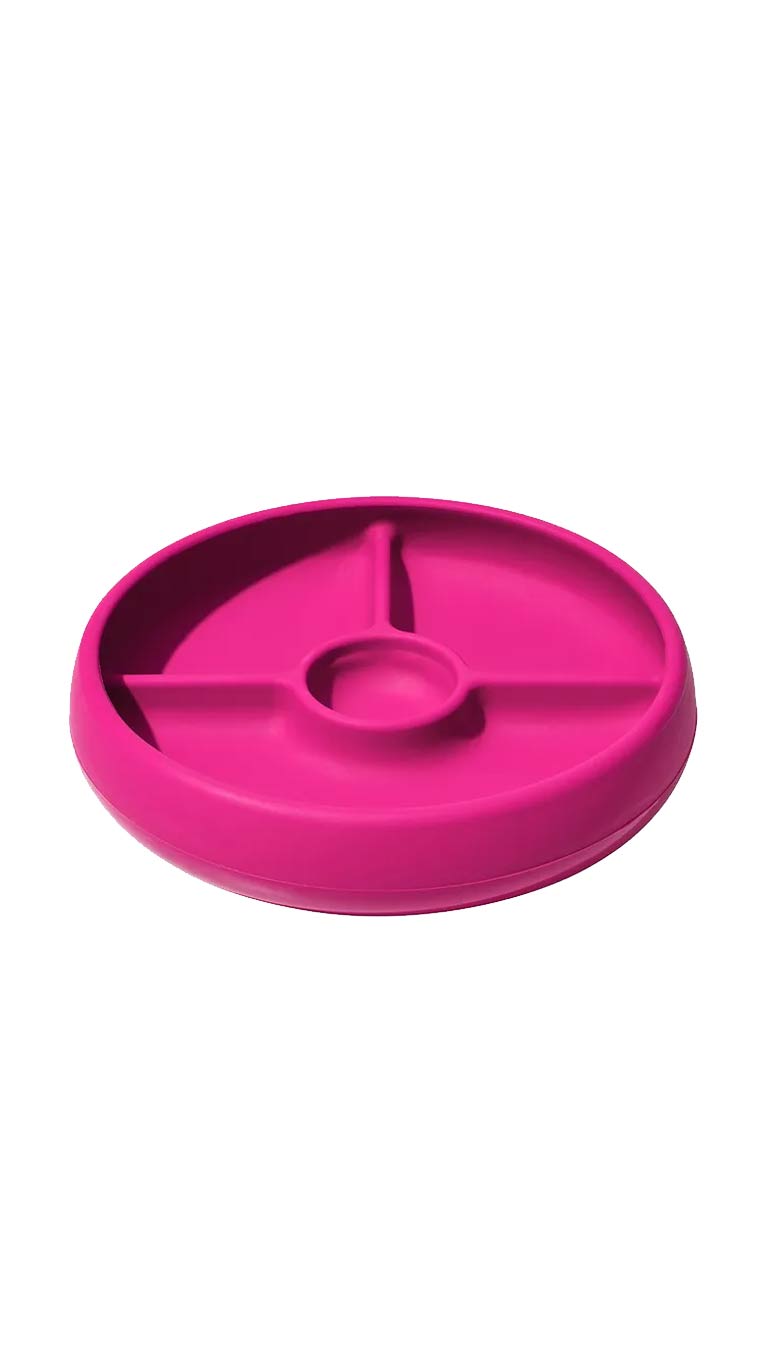 OXO Tot Silicone Divided Plate (9m+) - Pink
