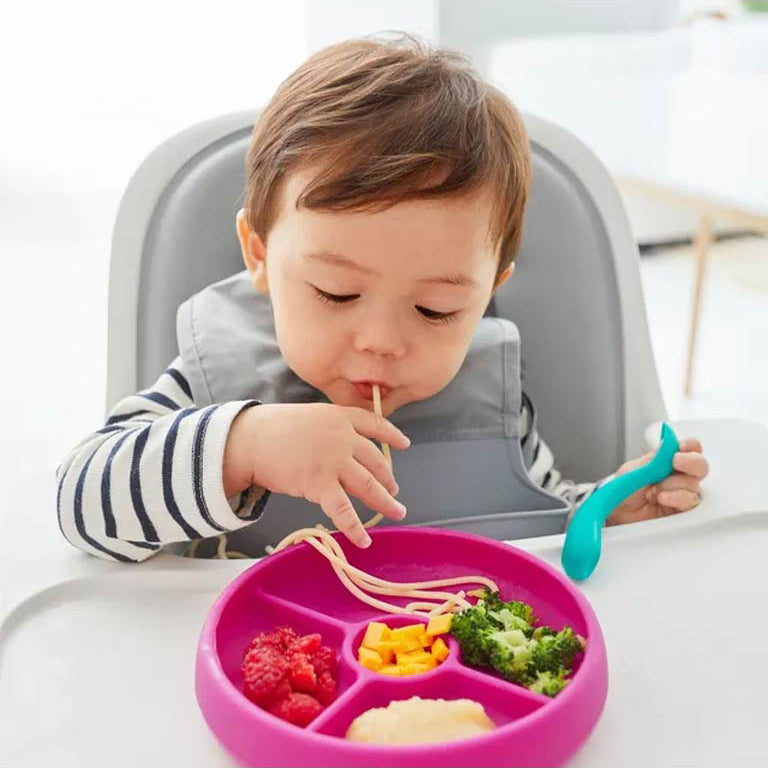 OXO Tot Silicone Divided Plate (9m+) - Pink