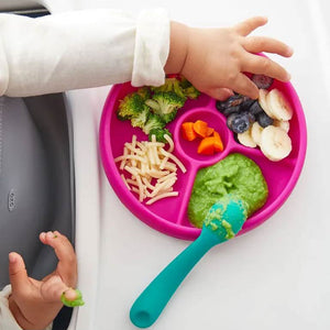 OXO Tot Silicone Divided Plate (9m+) - Pink
