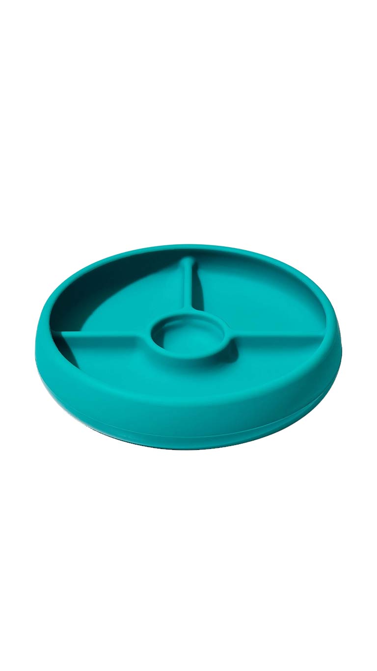 OXO Tot Silicone Divided Plate (9m+) - Teal