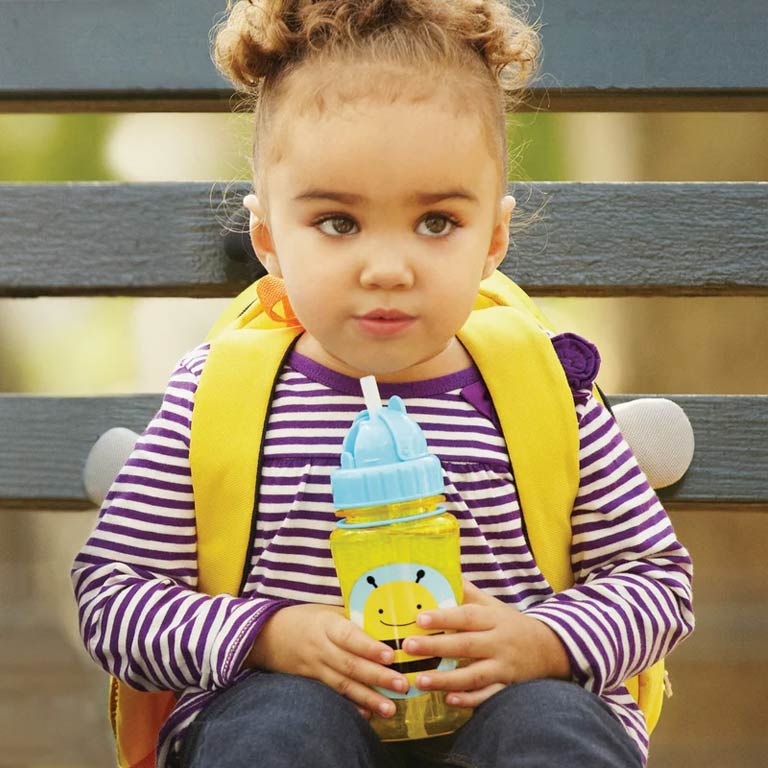 Skiphop Zoo Straw Bottle (12m+) 390ml - Bee
