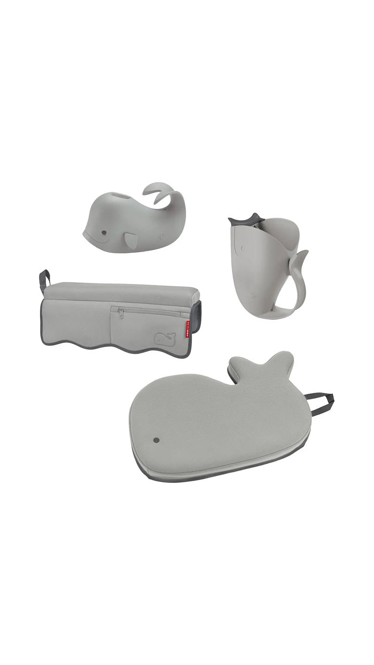 Skiphop Moby Bathtime Essentials Gray - 4 Pcs