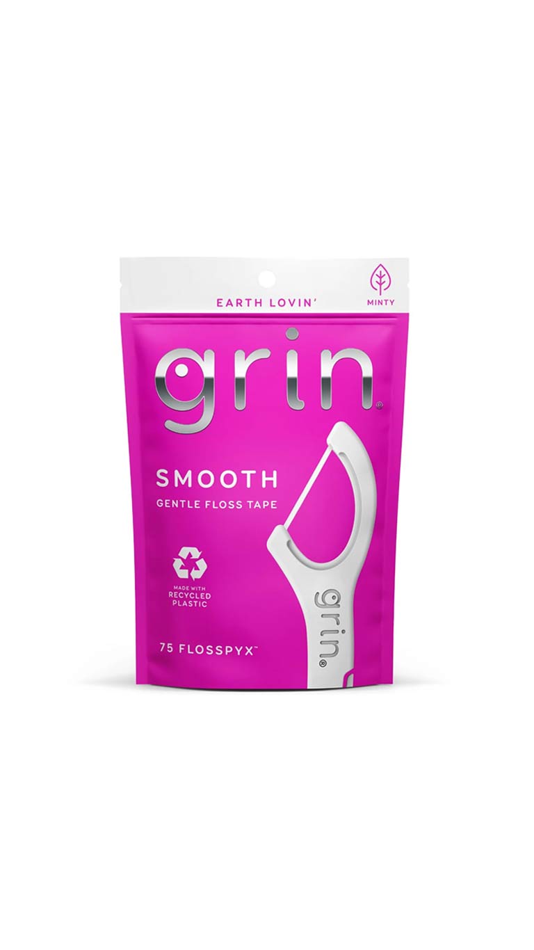 Grin Smooth Gentle Floss Tape - 75 Floss Picks
