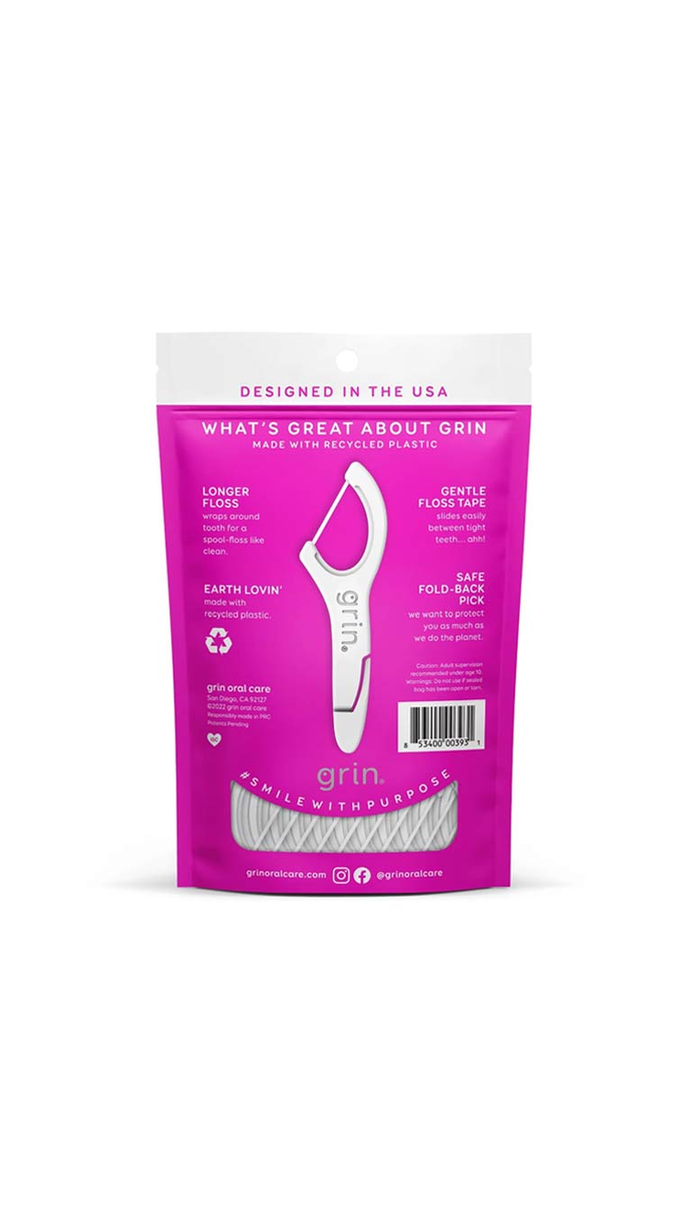 Grin Smooth Gentle Floss Tape - 75 Floss Picks
