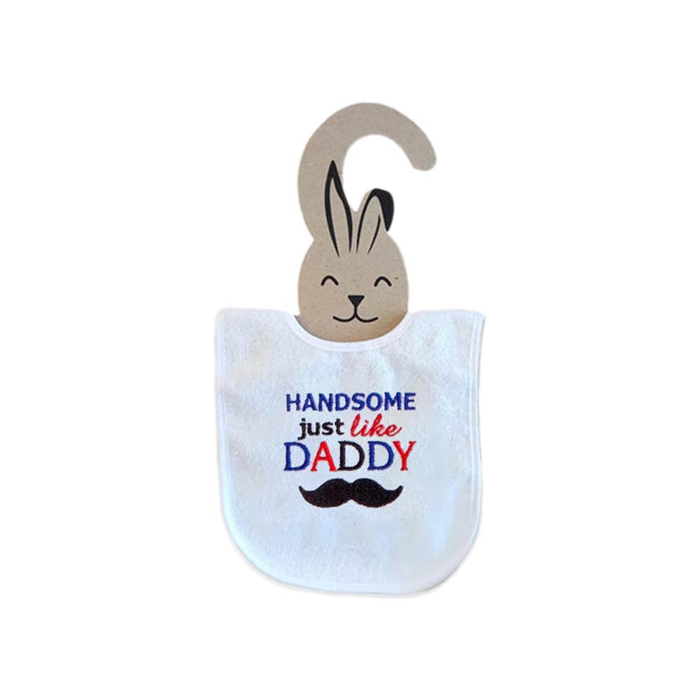 Solo Design Baby Bib - Handsome, Just Like Daddy