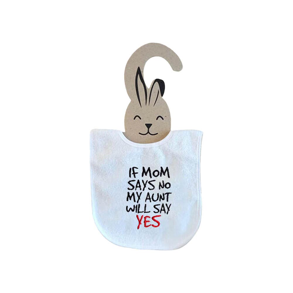 Solo Design Baby Bib - If Mom Says No ❌, My Aunty Will Say Yes ✔