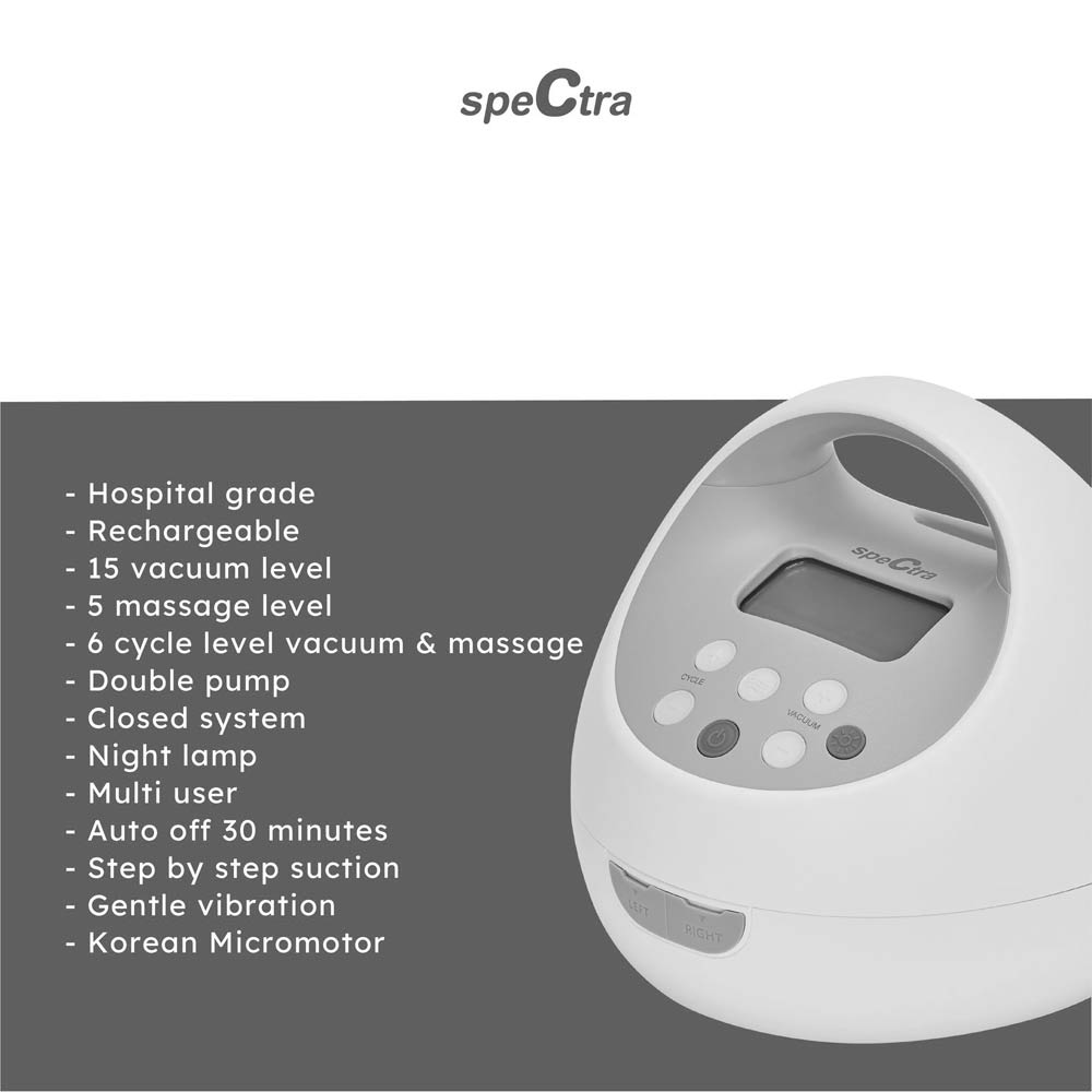 Spectra Rechargeable Electric Breast Pump S1 Pro - Gray
