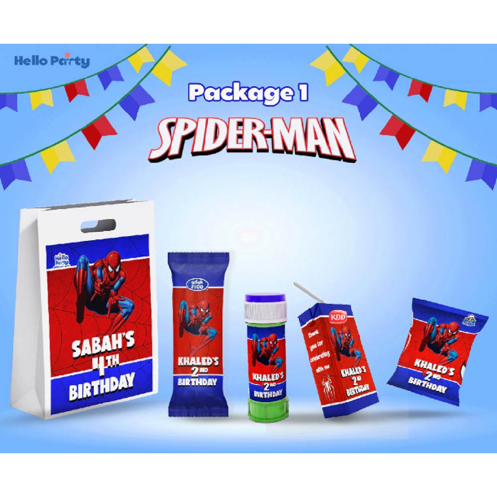 Hello Party Spiderman Package 1 - For 5 Kids