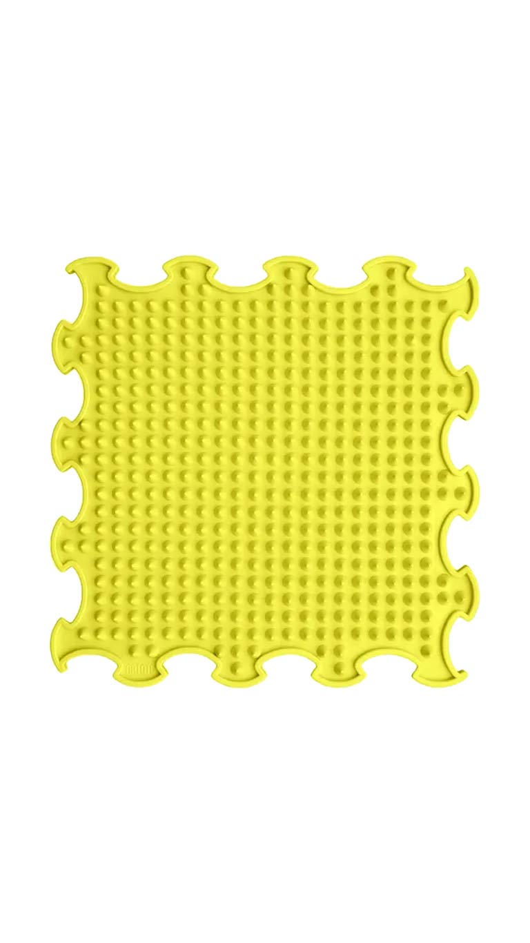 Ortoto Sensory Massage Puzzle Mat (Spikes) - Pastel Lemon