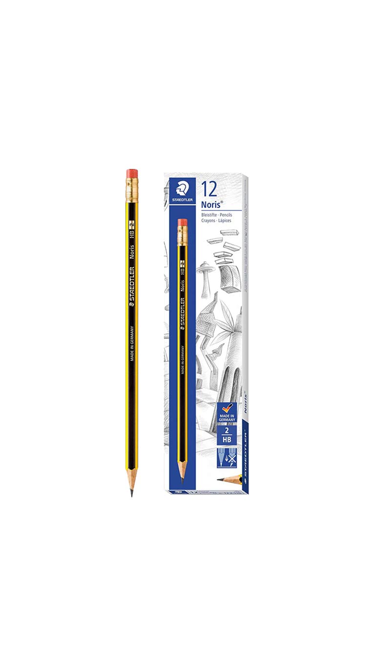 Staedtler Noris Pencils with Eraser - 12 Pencils