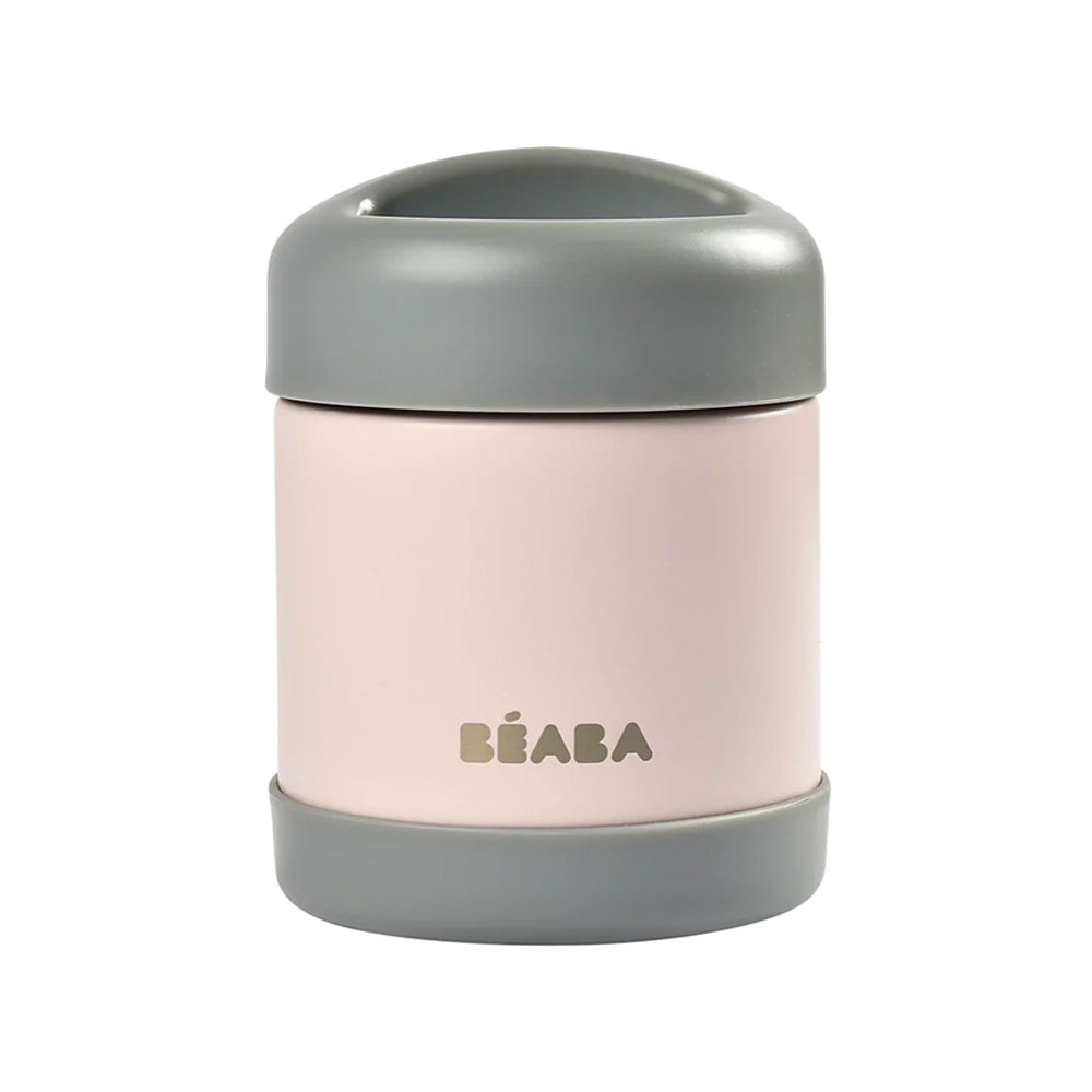 Stainless-Steel-Food-Container-300ml---Dark-Mist&Light-Pink