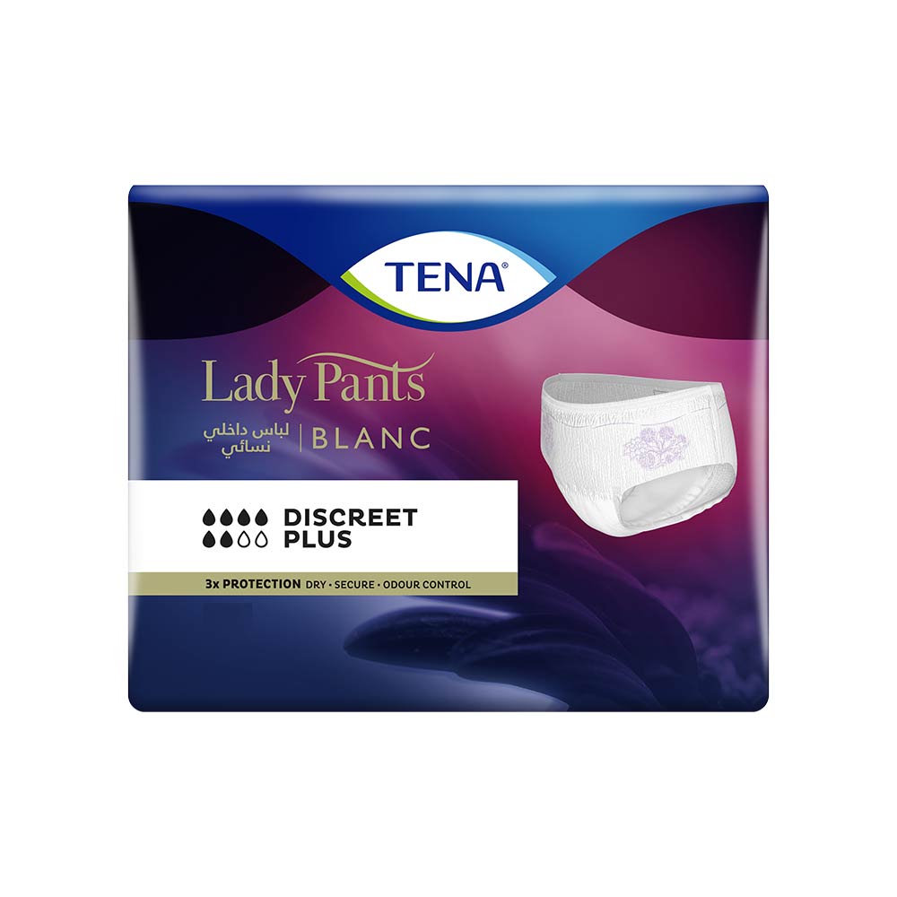 Tena Lady Pants Blanc Discreet Plus Underwear XL 14 Pcs