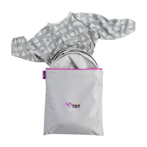 Tidy Tot Bib & Tray Set with Bag - Dove Gray