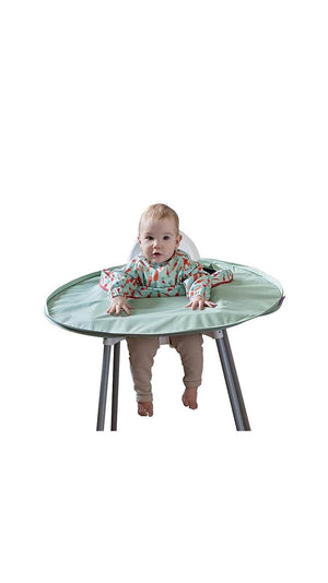 Tidy Tot Bib & Tray Set with Bag - Sage Green