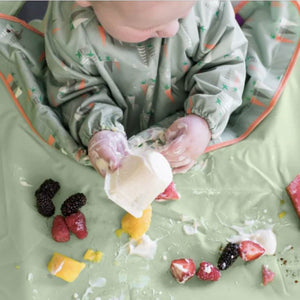 Tidy Tot Bib & Tray Set with Bag - Sage Green
