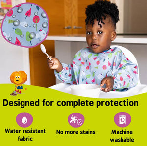 Tidy Tot Coverall Toddler Bib - Elephant & Trees