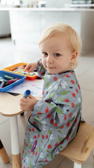 Tidy Tot Coverall Toddler Bib - Elephant & Trees