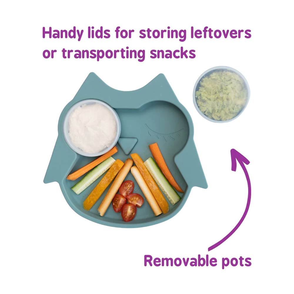 Tidy Tot Suction Plate with Plots - Owl