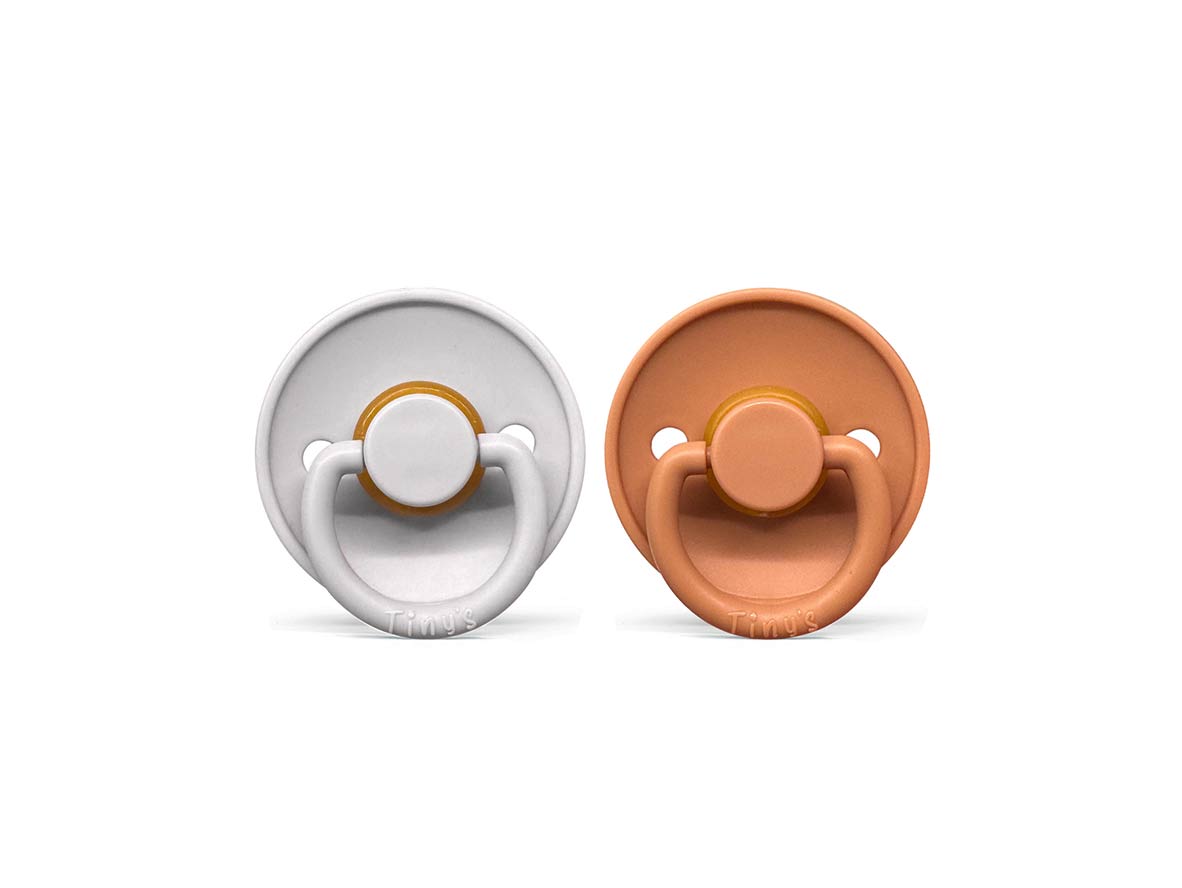 Tiny's Natural Latex Pacifier Cappuccino & Gray