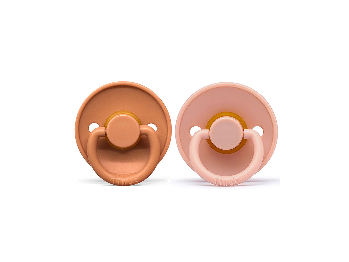 Tiny’s Size 1 Smoke Pink Capucino Pacifier (0-6m) – 2 Pcs