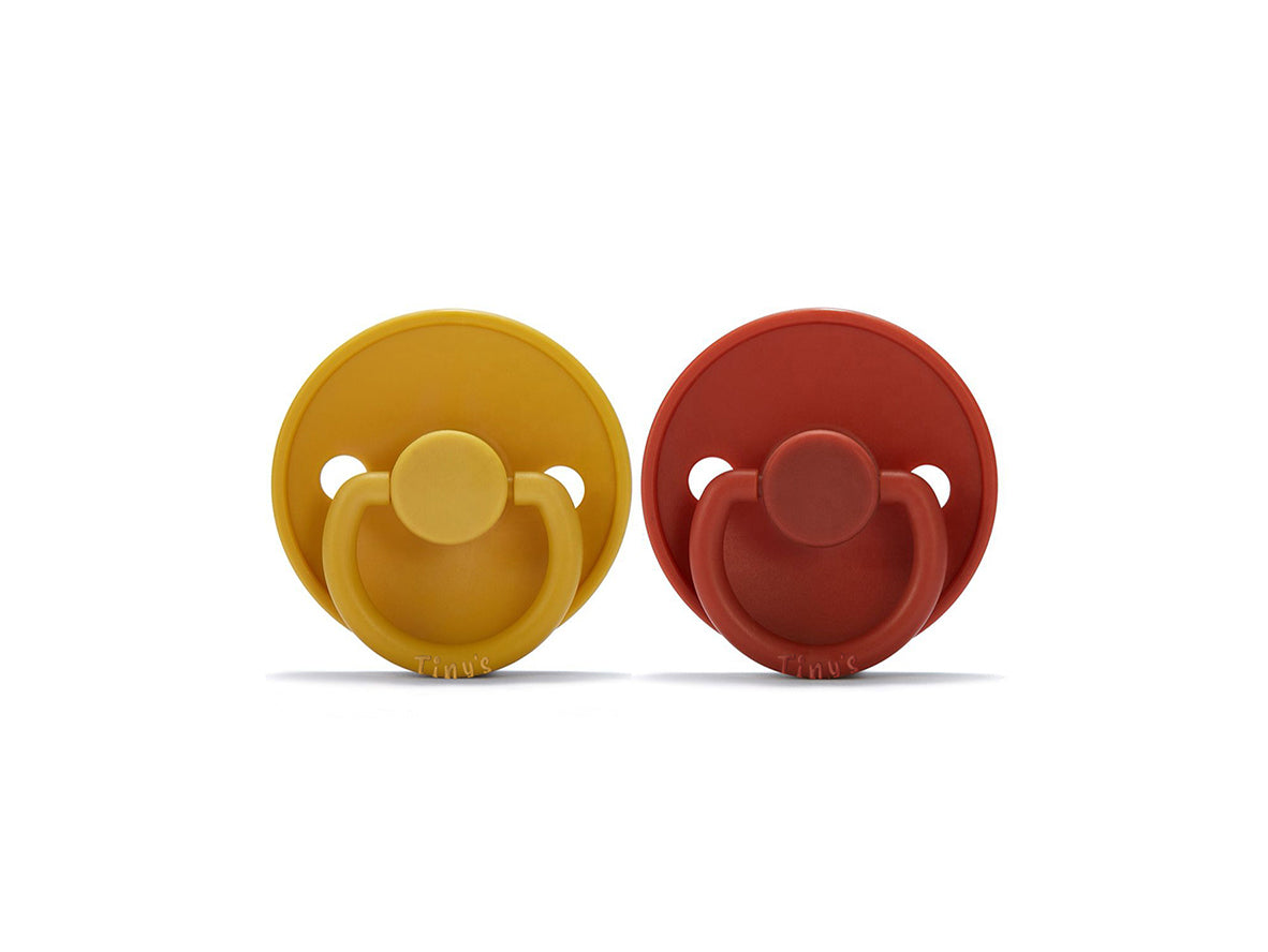 Tiny’s Size 2 Smoke Red & Ginger Pacifier (6-18m) – 2 Pcs
