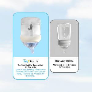 Tiny's Anti-Colic Glass Feeding Bottle (0-3m) 80ml - Orange