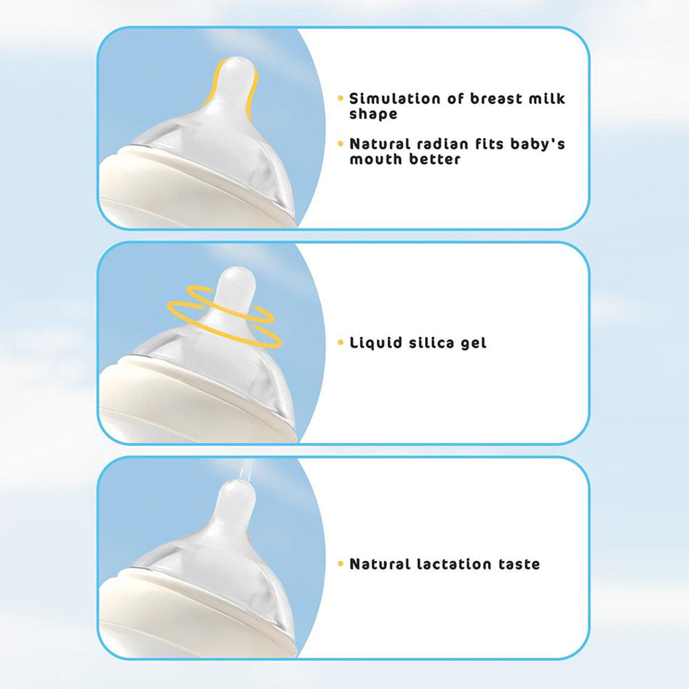 Tiny's Anti-Colic Glass Feeding Bottle (0-3m) 80ml - Orange