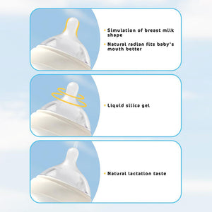 Tiny's Anti-Colic Glass Feeding Bottle (0-3m) 80ml - Orange