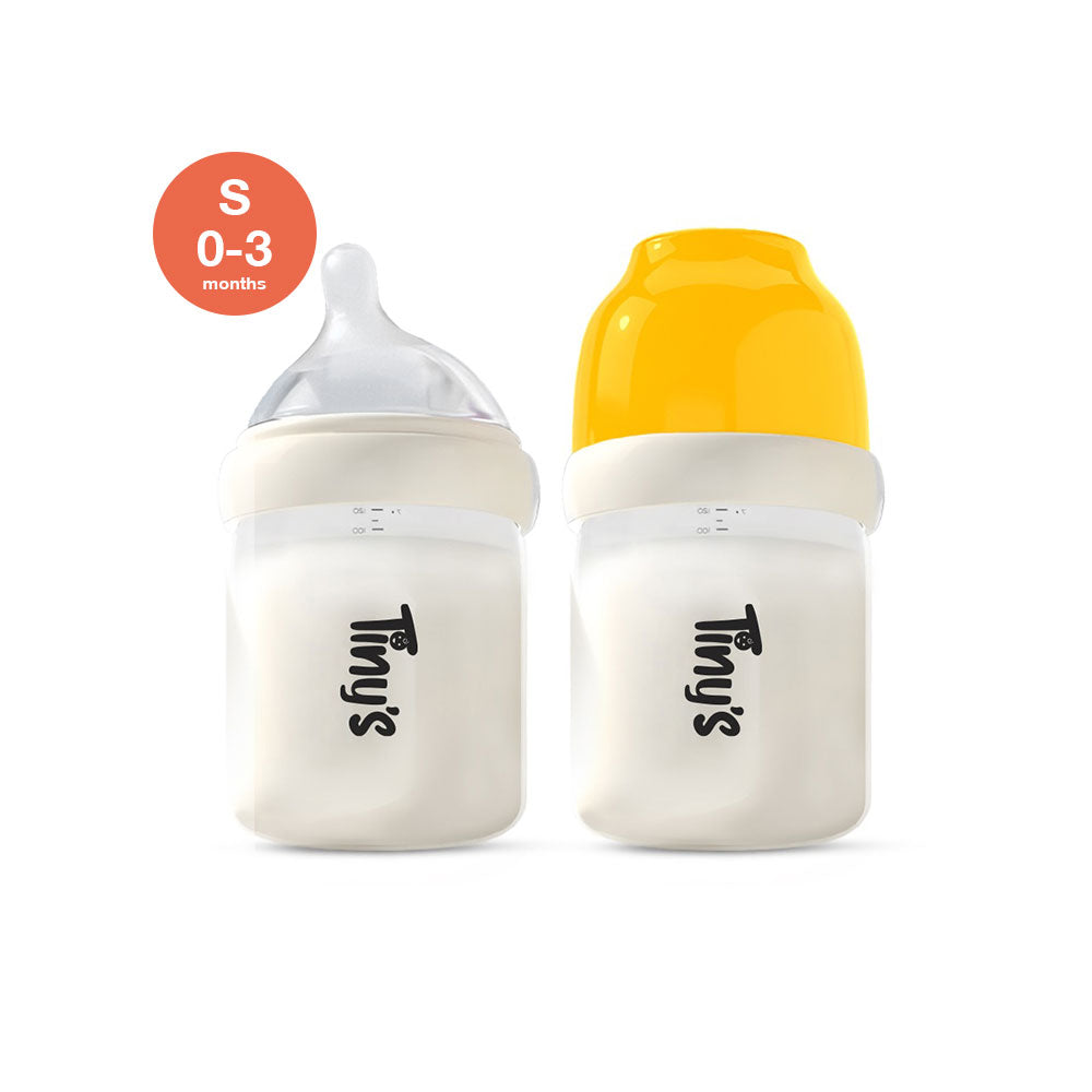 Tiny's Anti-Colic Plastic Bottle (0-3m) 120ml - Yellow