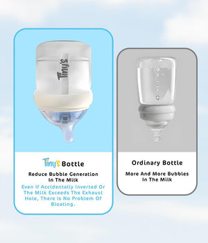 Tiny's Anti-Colic Plastic Feeding Bottle (6m+) 240ml 