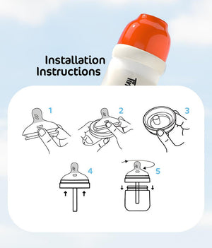Tiny's Anti-Colic Plastic Feeding Bottle (6m+) 240ml 