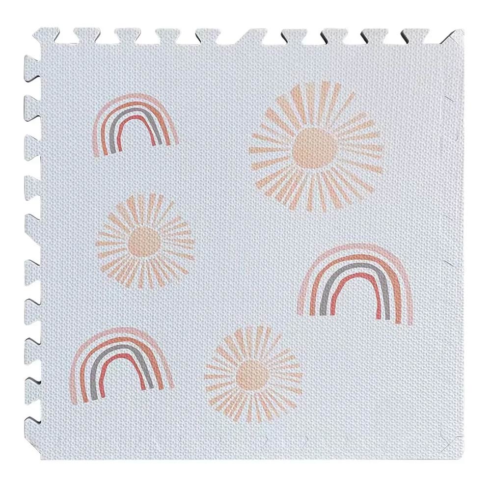 Tiny's Eva Play Mat White Rainbow (60x60cm) - 6 Pcs