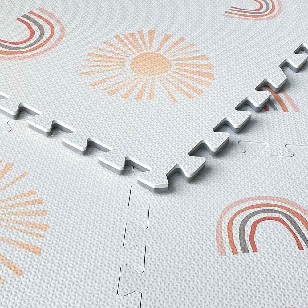 Tiny's Eva Play Mat White Rainbow (60x60cm) - 6 Pcs