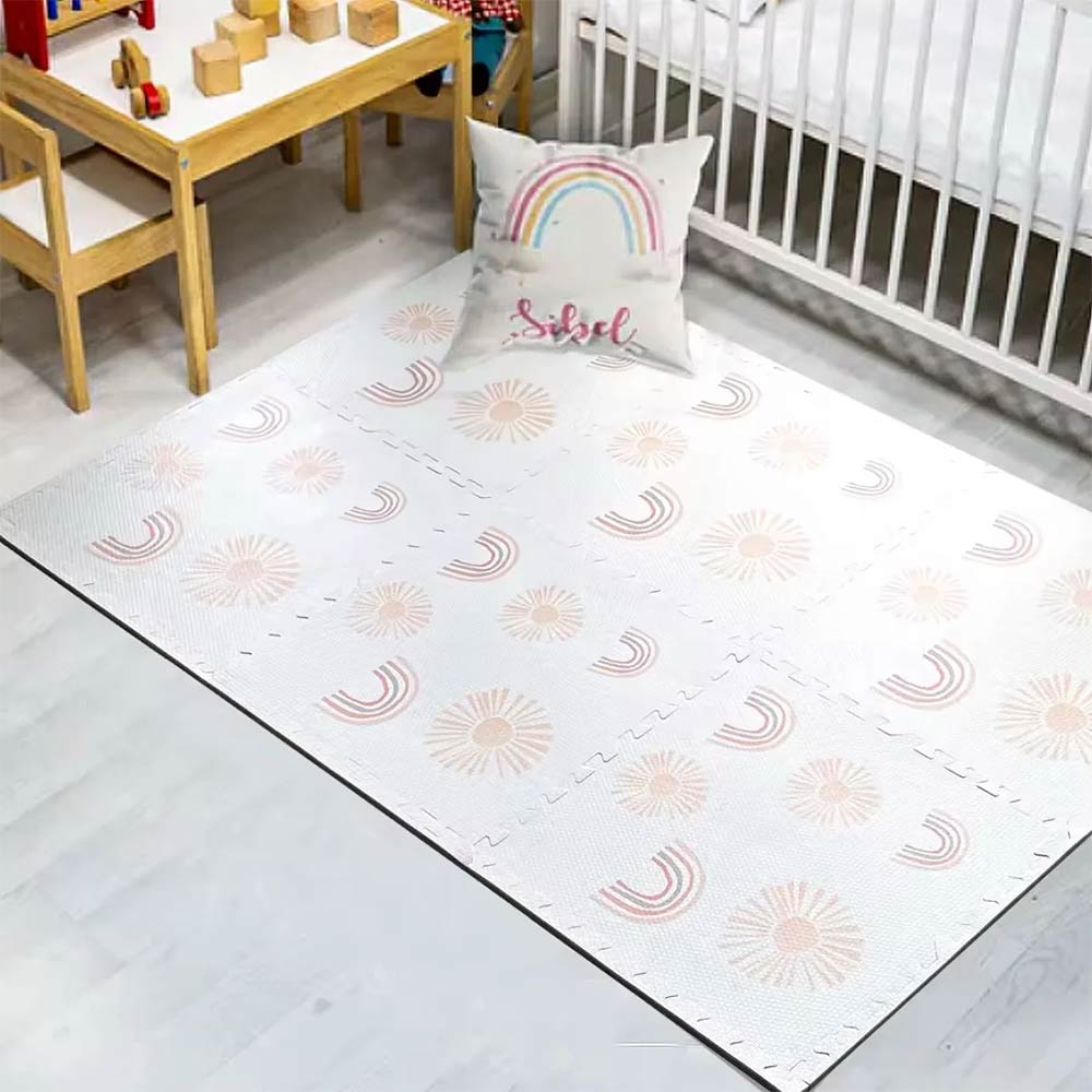 Tiny's Eva Play Mat White Rainbow (60x60cm) - 6 Pcs