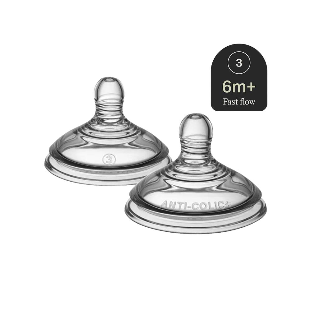 Tommee Tippee Advanced Anti-Colic Fast Flow Teats (6m+) - 2 Pcs