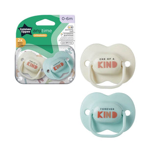 Tommee Tippee Anytime Orthodontic Pacifiers (0-6m) -2 Pcs