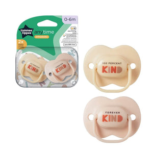 Tommee Tippee Anytime Orthodontic Pacifiers (0-6m) -2 Pcs