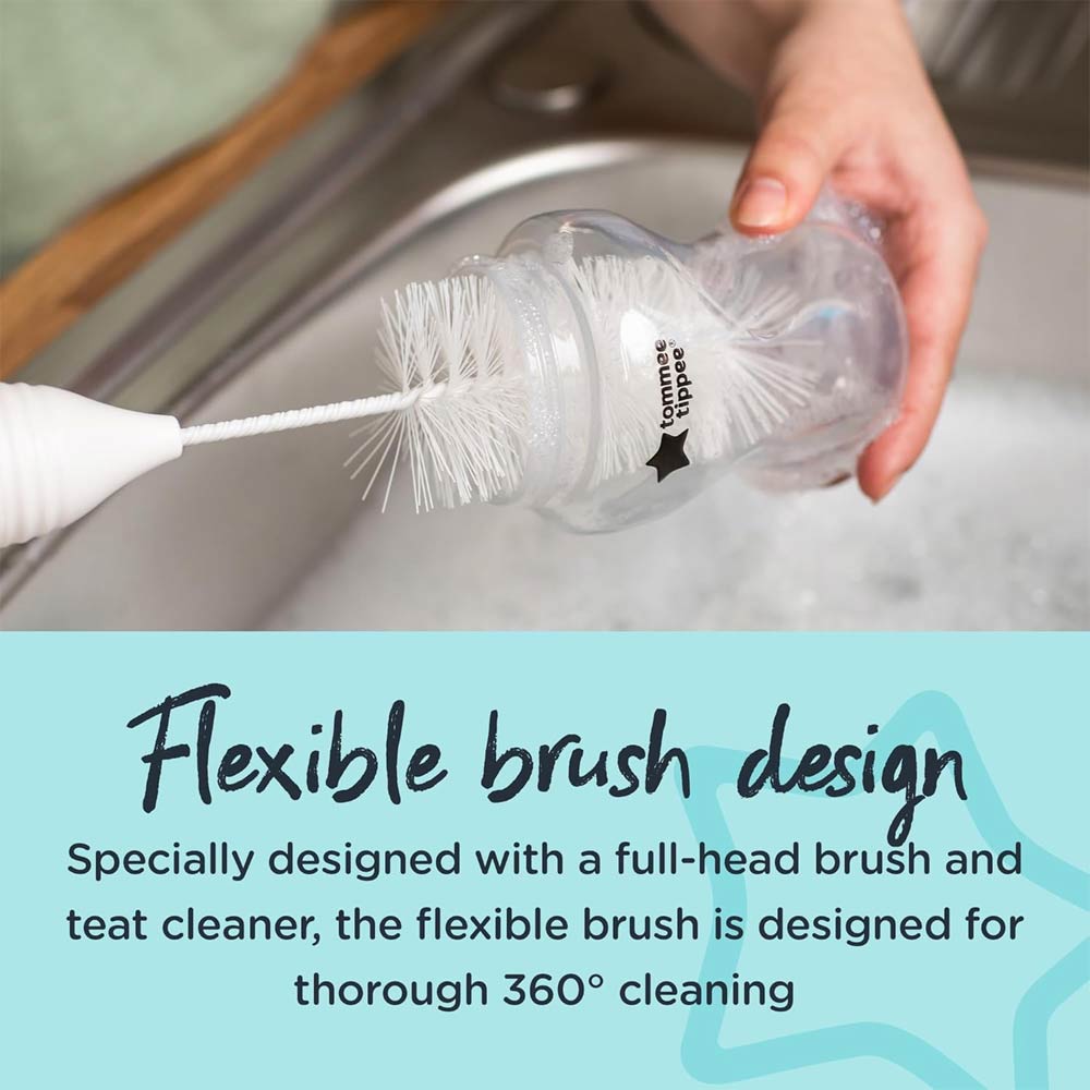 Tommee Tippee Essential Bottle Brush and Teat Cleaner