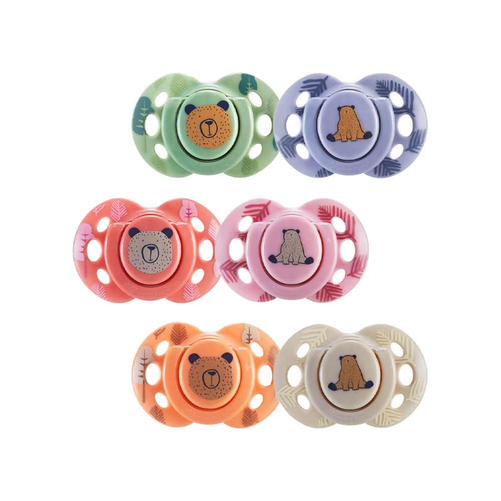 Tommee Tippee FunFriends Orthodontic Soother (6-18m) - 2 Pcs Mix Colors