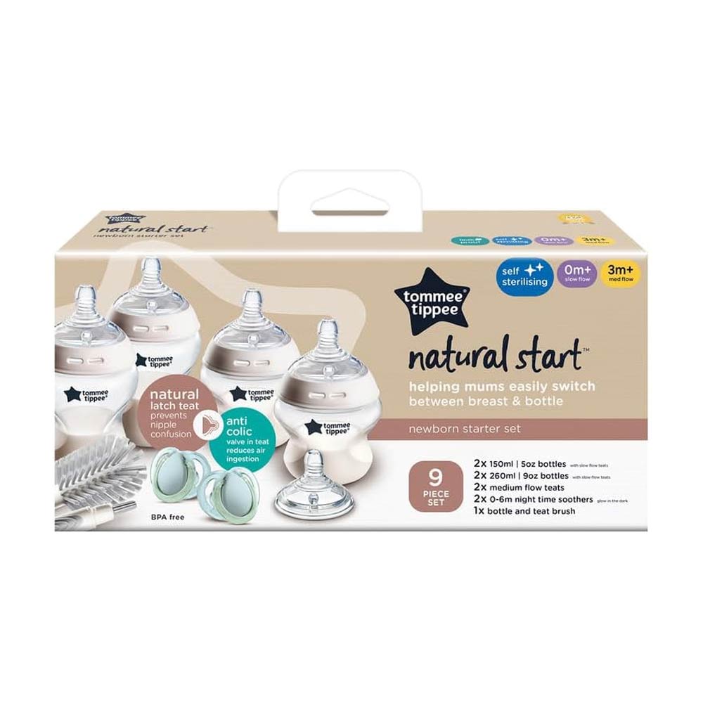 Tommee Tippee Natural Start Newborn Starter Set - 9 Piece Set