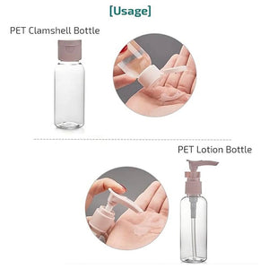 Travel Bottles Set with Containers (TSA Approved) - Set of 8 Pcs