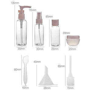 Travel Bottles Set with Containers (TSA Approved) - Set of 8 Pcs