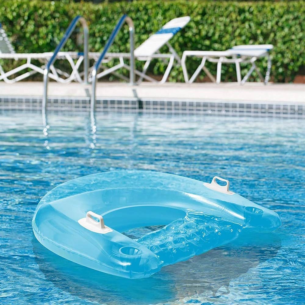 U-Shaped Sequins Water Chaise Lounge (14+Yrs) - Blue