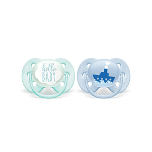 Philips Avent Ultra Soft Soother Silicone Boy (0-6m) - 2 Pcs