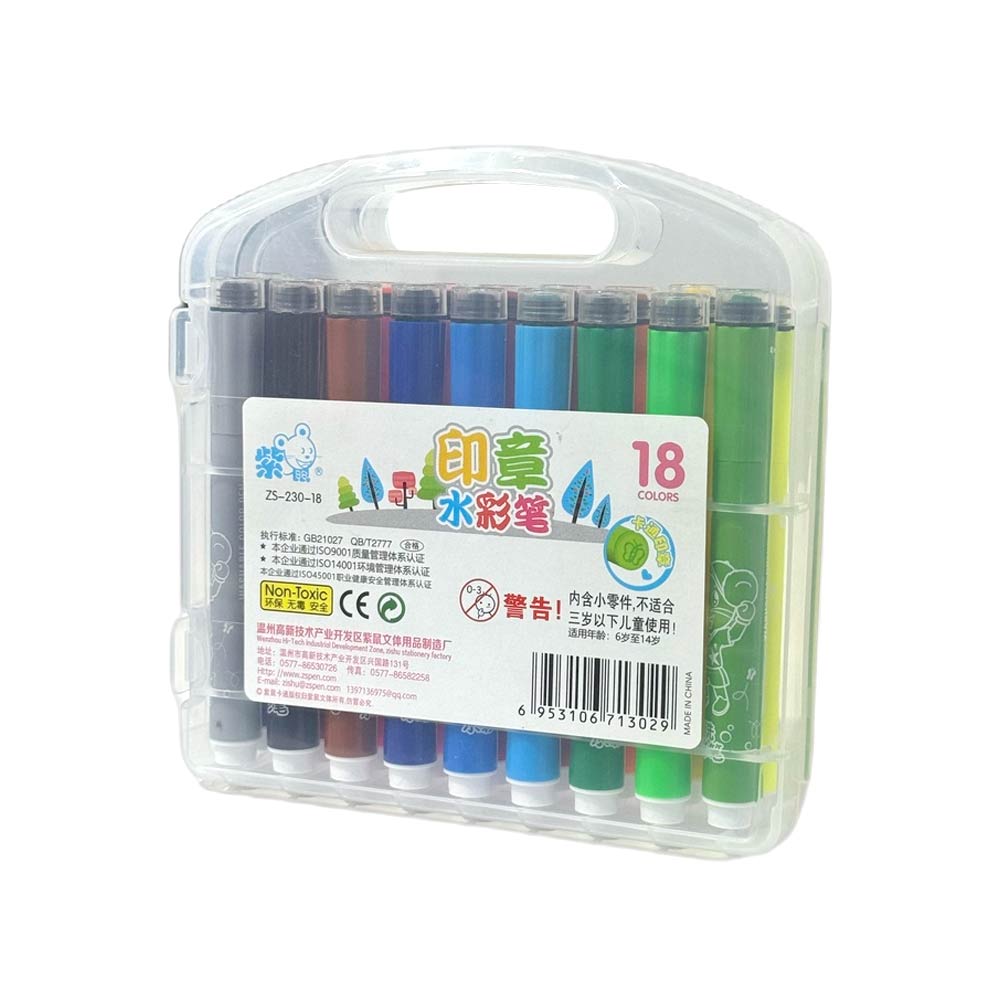 Washable Color Pens - 18 Colors