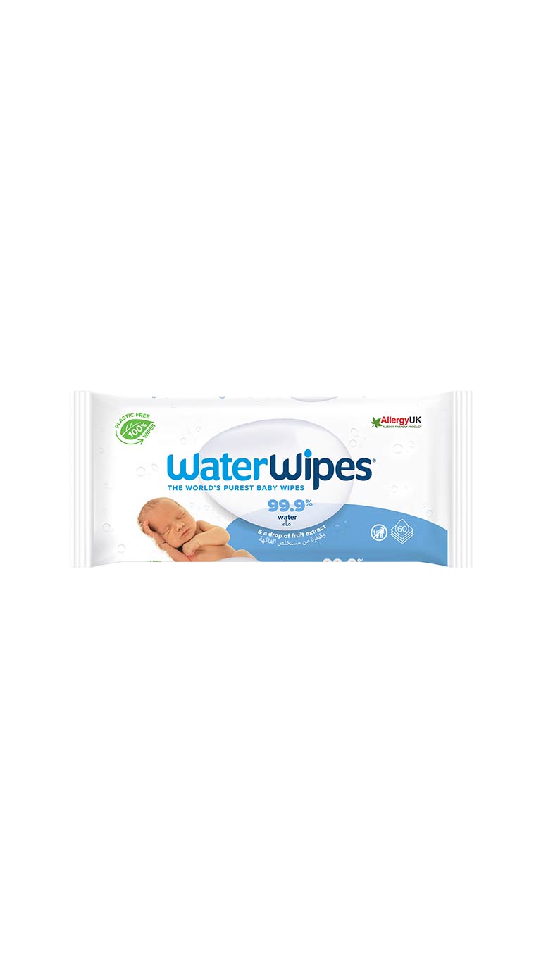 WaterWipes Original Plastic Free Baby Wipes - 60 Wet Wipes