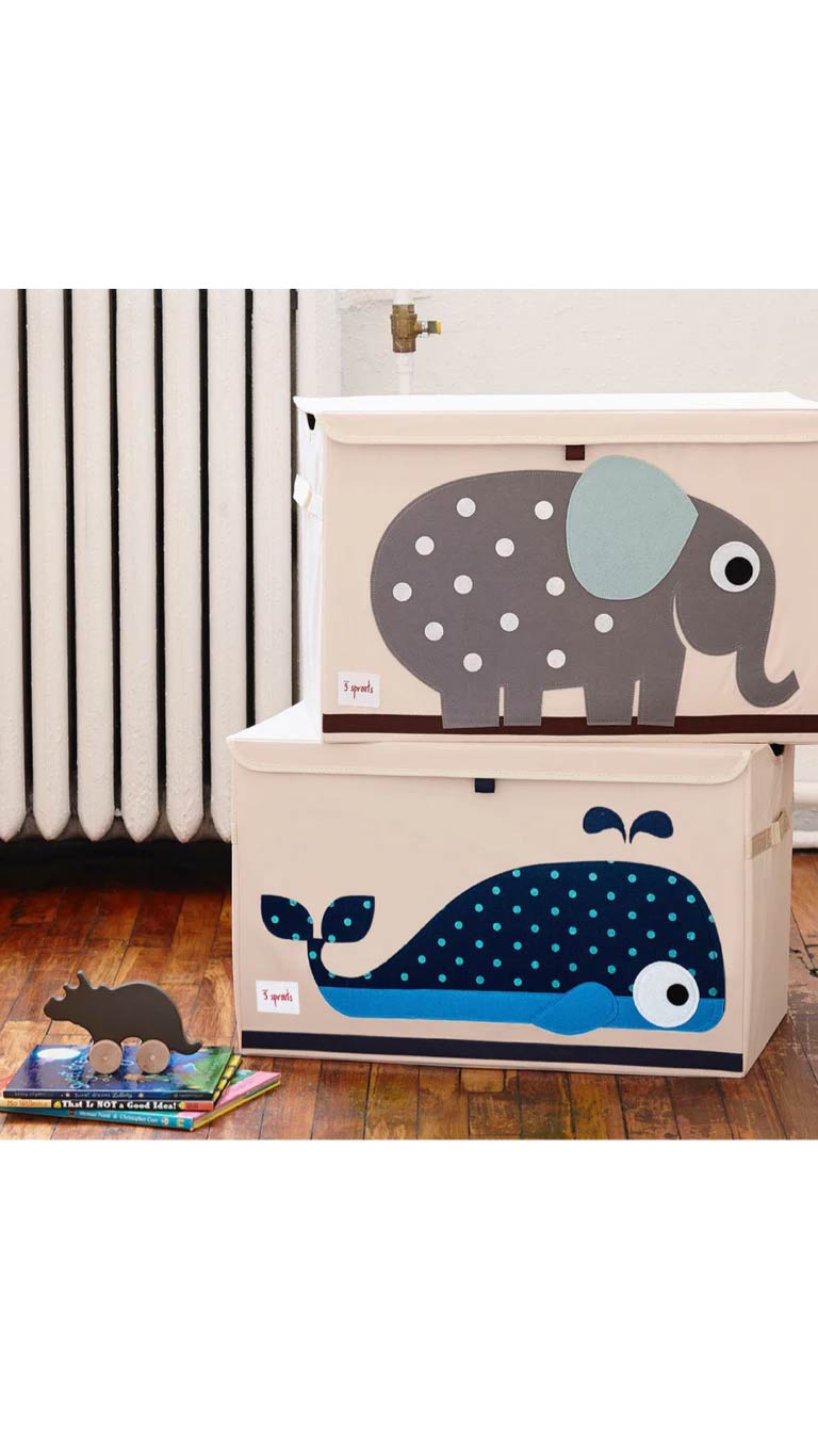 3 Sprouts Toy Chest - Whale
